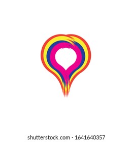 Rainbow logo design vector template
