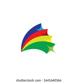 Rainbow logo design vector template
