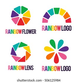 RAINBOW LOGO ICON TEMPLATE SET