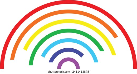 Rainbow logo icon vector symbol