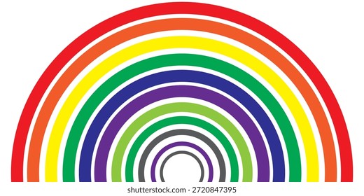 Símbolo del Vector del icono del logotipo del arco iris