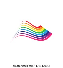 Rainbow logo template vector icon design
