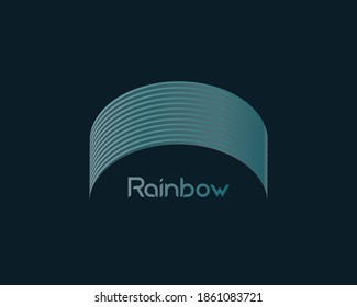 Rainbow logo vector with stylish design and high resolution.