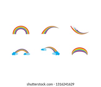 Rainbow logo vector template