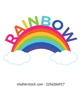 rainbow logo, vector template, rainbow colors, school, rainbows. Rainbow icon. Rainbow symbol.