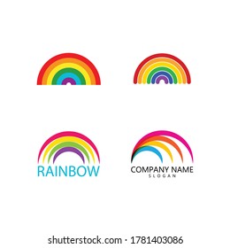 Rainbow logo vector template illustration