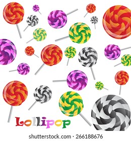 Rainbow lollipops 