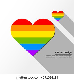 Rainbow love icon