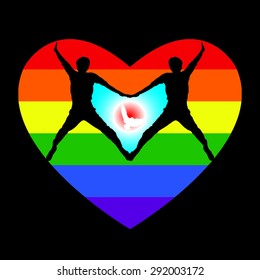 Rainbow love logo backgrounds