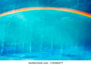 Rainbow and a magically intense sky