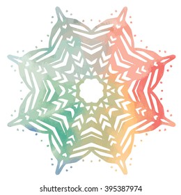 Rainbow Mandala Vector Design Doily