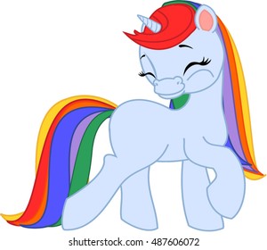Rainbow maned pony.