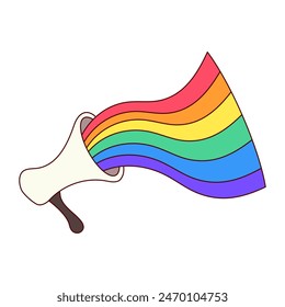 Rainbow Megaphone: Symbol of Diversity and Voice Amplification
