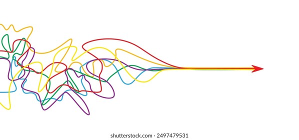 Rainbow merging arrows image. Clipart image