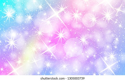 Rainbow mermaid background. Unicorn pattern. Vector illustration. 