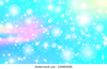 Rainbow mermaid background. Unicorn pattern. Color princess background. Christmas rainbow backdrop. Vector illustration.