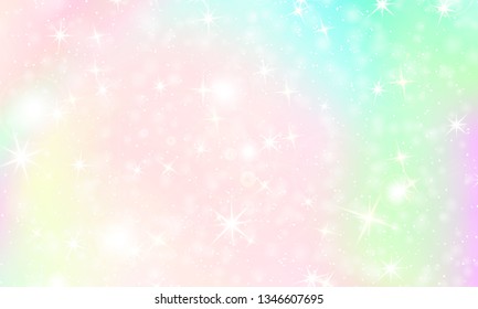 Rainbow mermaid background. Unicorn pattern. Color princess background. Christmas rainbow backdrop. Vector illustration.