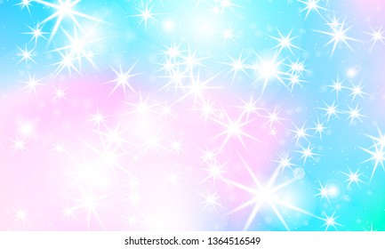 Rainbow mermaid background. Unicorn pattern. Color princess background. Christmas rainbow backdrop. Vector illustration.