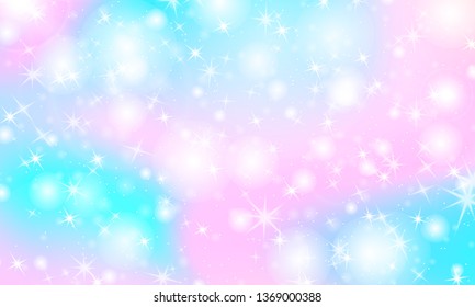 Rainbow mermaid background. Unicorn pattern. Color princess background. Christmas rainbow backdrop. Vector illustration.