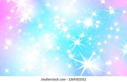 Rainbow mermaid background. Unicorn pattern. Color princess background. Christmas rainbow backdrop. Vector illustration.