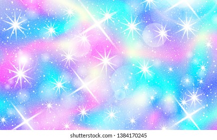 Rainbow mermaid background. Unicorn pattern. Vector illustration.