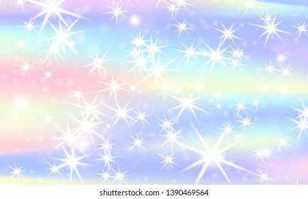 Rainbow mermaid background. Unicorn pattern. Color princess background. Christmas rainbow backdrop. Vector illustration.