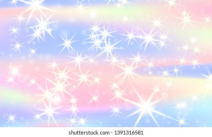 Rainbow mermaid background. Unicorn pattern. Color princess background. Christmas rainbow backdrop. Vector illustration.