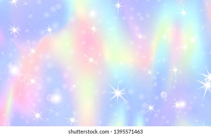 Rainbow mermaid background. Unicorn pattern. Color princess background. Christmas rainbow backdrop. Vector illustration.