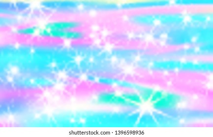 Rainbow mermaid background. Unicorn pattern. Color princess background. Christmas rainbow backdrop. Vector illustration.