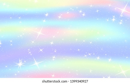 Rainbow mermaid background. Unicorn pattern. Color princess background. Christmas rainbow backdrop. Vector illustration.