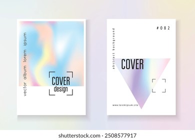 Rainbow Mesh. Modern Effect. Iridescent Presentation. Digital Vector. Spectrum Poster. Colourful Metal Illustration. Blue Gradient Paper. Violet Rainbow Mesh