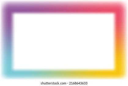 Rainbow messy gradient frame with copyspace. Suitable for kids, template, presentation, and cover.