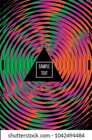 Rainbow Metal Minimal Cover. Wave Paper, Fashion Magasine Vector Template. Bright Color Certificate Template Geometric Childrens Business Minimal Cover. Fluid Blend Music Party Poster Design.