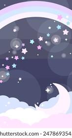 Rainbow, Milky Way and Moon Backgrounds Web graphics