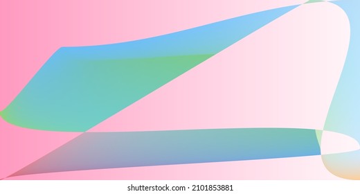 Rainbow Minimal Smooth Digital Office Hintergrund. Layers Multi-Farbe Modern Form Neon Gradient Mesh. Psychedelische, futuristische, pastellfarbene Illustration. Technologie rosa Dynamische Fluid Horizontal Linien.