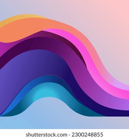 Rainbow modern abstraction vector image download