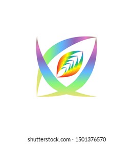 Rainbow for modern logo.  Abstract logo icon design template element for business.  Vector illustration.