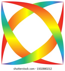 Rainbow for modern logo. Fast simple stylised. Creative illustration in colorful tone. Abstract logo icon design template element for business. Brend-new design for your biz. Vector illustration.