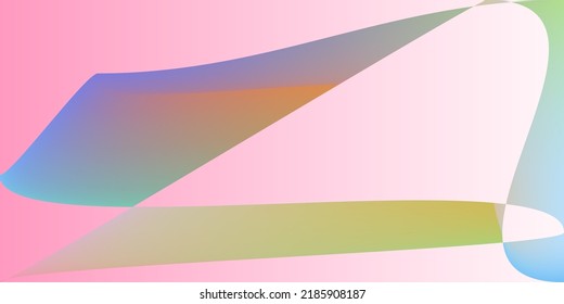 Rainbow Modern Psychedelic Minimal Illustration. Futuristic Dynamic Multicolor Color Blurred Background. Neon Digital Pink Fluid Smooth Surface. Smooth Pastel Shape Layers Technology Gradient Mesh.