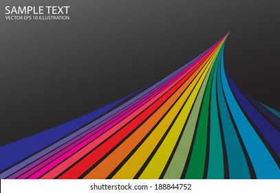 Rainbow modern vector   background  template - Colorful  vector   twisted space background illustration