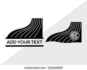 Rainbow Monogram SVG Printable Vector Illustration
