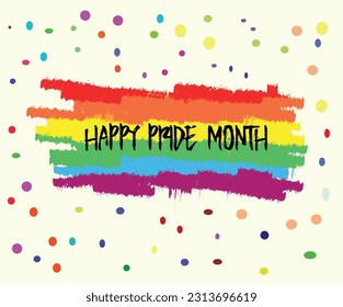 Rainbow month vector design download