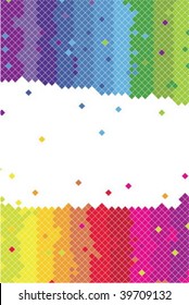 Rainbow mosaic with some empty space