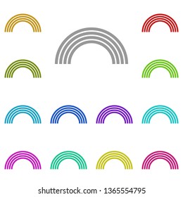 rainbow multi color icon. Simple glyph, flat vector of Weather icons for UI and UX, website or mobile application