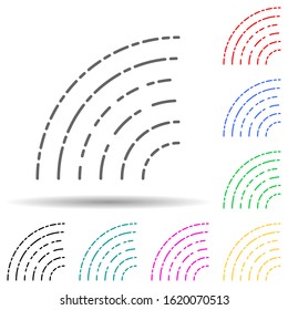 rainbow multi color style icon. Simple thin line, outline vector of sprinkler icons for ui and ux, website or mobile application