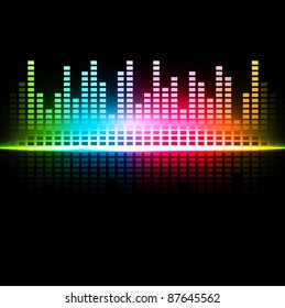 Rainbow multicolored abstract sound background
