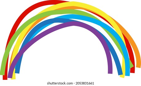 rainbow multicolored curved. Vector Illustration.