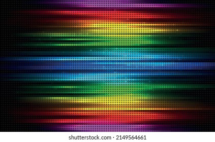 Rainbow multicolored glitter stripes neon graphic sound and audio equalizer