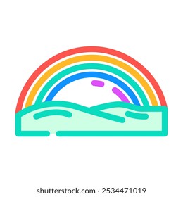 rainbow natural phenomena color icon vector. rainbow natural phenomena sign. isolated symbol illustration