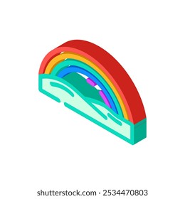 rainbow natural phenomena isometric icon vector. rainbow natural phenomena sign. isolated symbol illustration